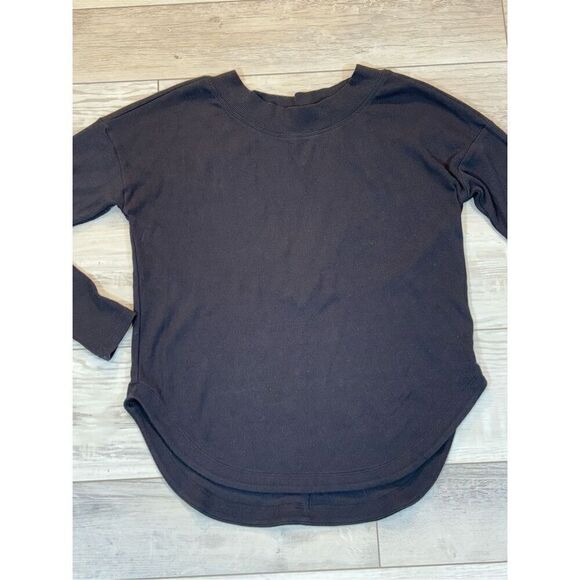 Athleta black long sleeve ribbed shirt with keyhole size XS - Picture 2 of 11